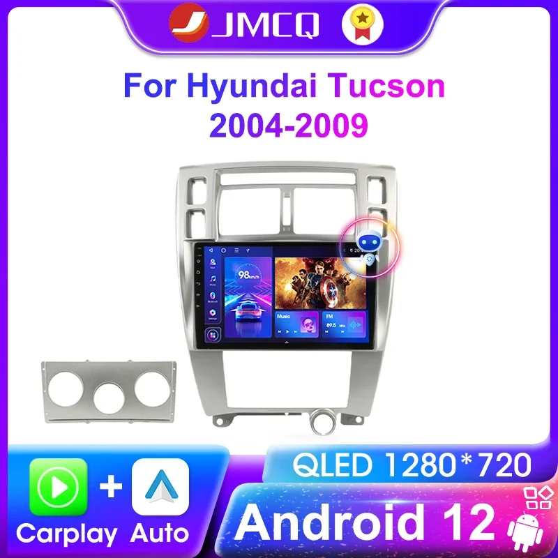 JMCQ Car Radio Multimedia Video Player Navigation Car Stereo For Hyundai Tucson 2004-2009 Android 12 Carplay DSP 2 Din Head Unit
JMCQ Car Radio Multimedia Video Player Navigation Car Stereo For Hyundai Tucson 2004-2009 Android 12 Carplay DSP 2 Din Head Unit