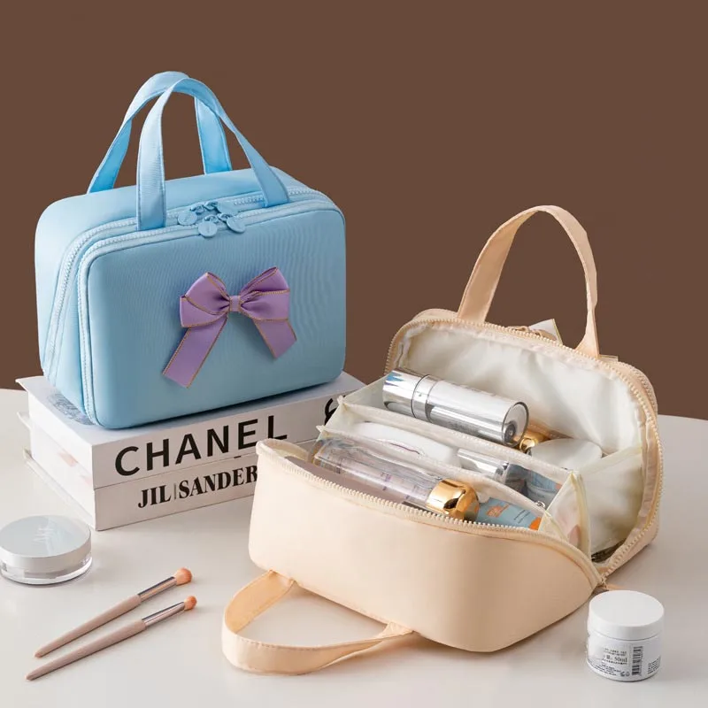 Travel Makeup Bag Multi Functional Large Capacity Partition Storage Bags Nylon Waterproof Portable Skincare Coametic Bow Washbag
Travel Makeup Bag Multi Functional Large Capacity Partition Storage Bags Nylon Waterproof Portable Skincare Coametic Bow Washbag