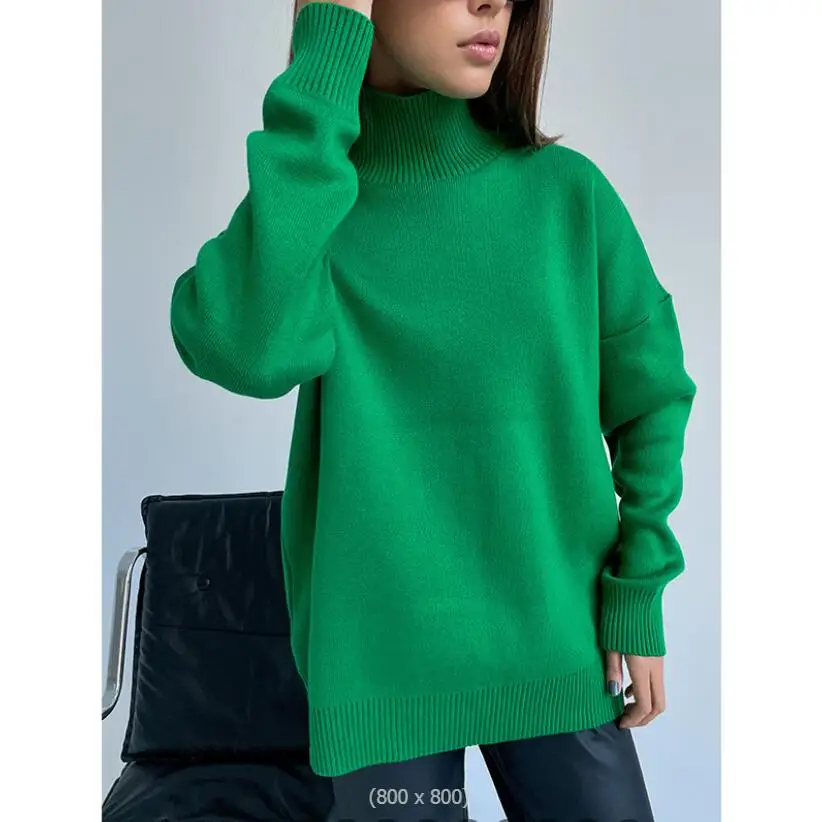 Women Turtleneck Sweater 2022 Autumn Winter Thick Warm Pullover Top Oversized Casual Loose Knitted Jumper Female Pull w687
Women Turtleneck Sweater 2022 Autumn Winter Thick Warm Pullover Top Oversized Casual Loose Knitted Jumper Female Pull w687
