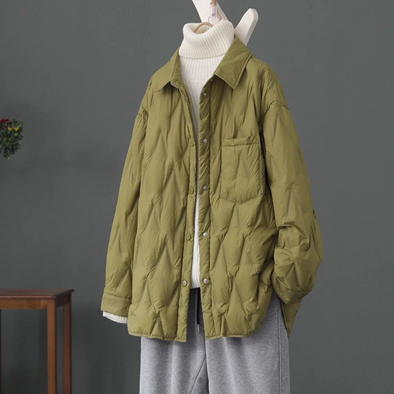 2024 new Winter Parkas Women Lapel Down Jacke fashion Mid-Length thin Cotton-padded clothes female Casual loose Outerwear R480
2024 new Winter Parkas Women Lapel Down Jacke fashion Mid-Length thin Cotton-padded clothes female Casual loose Outerwear R480
