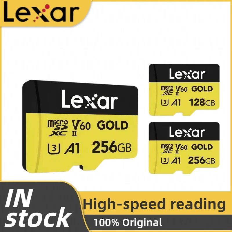 2026 Lexar Professional Micro SD Card Gold 256GB Flash Card V60 A1 C10 TF Card MicroSDXC Read Max 280MB/s For Camera
2026 Lexar Professional Micro SD Card Gold 256GB Flash Card V60 A1 C10 TF Card MicroSDXC Read Max 280MB/s For Camera