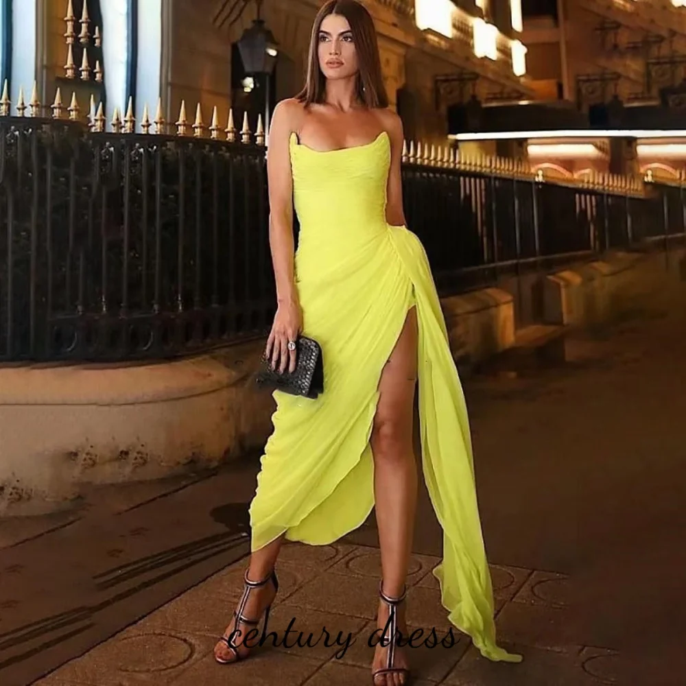Customized Exquisite Scoop-neck Ruched Evening Dress Charming Sexy High Split Prom Dress Chiffon Party Gown вечернее платье
Customized Exquisite Scoop-neck Ruched Evening Dress Charming Sexy High Split Prom Dress Chiffon Party Gown вечернее платье