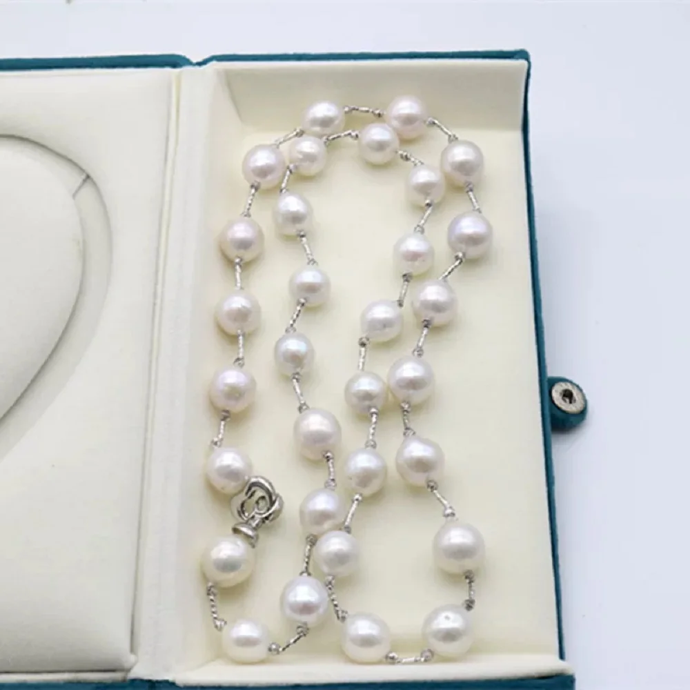 Natural Pearl AAAA10-11mm White Pearl Necklace 925s/45cm/90cm
Natural Pearl AAAA10-11mm White Pearl Necklace 925s/45cm/90cm