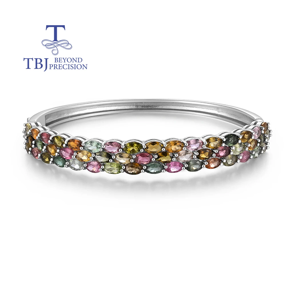 Natural Multi-Tourmaline Silver Bangle S925 silver fine jewelry with colorful real gemstones fine jewlery for women nice gift
Natural Multi-Tourmaline Silver Bangle S925 silver fine jewelry with colorful real gemstones fine jewlery for women nice gift
