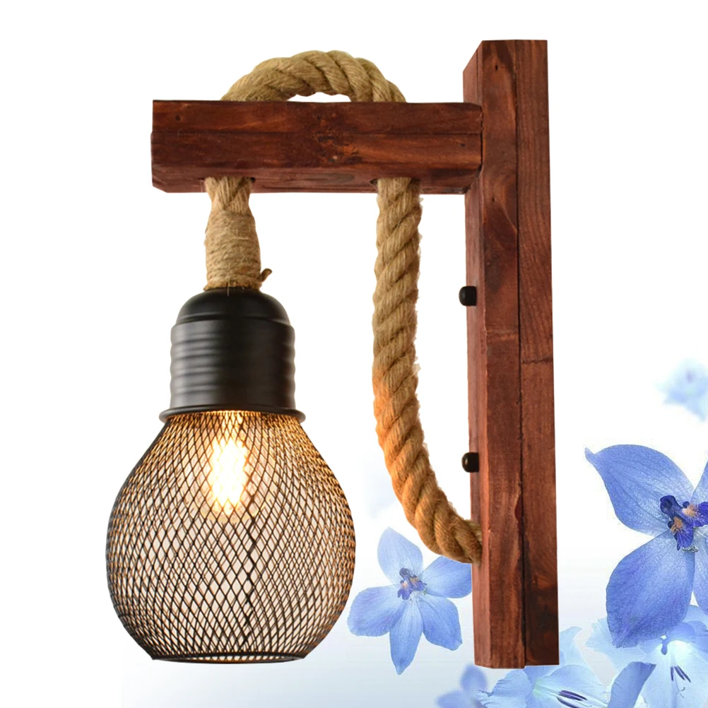 Retro Wall Lamp 220V Wooden Mount Lights Hemp Rope Chandelier Bedside Pendant Light Decor Home Living Room Bedroom Study
Retro Wall Lamp 220V Wooden Mount Lights Hemp Rope Chandelier Bedside Pendant Light Decor Home Living Room Bedroom Study