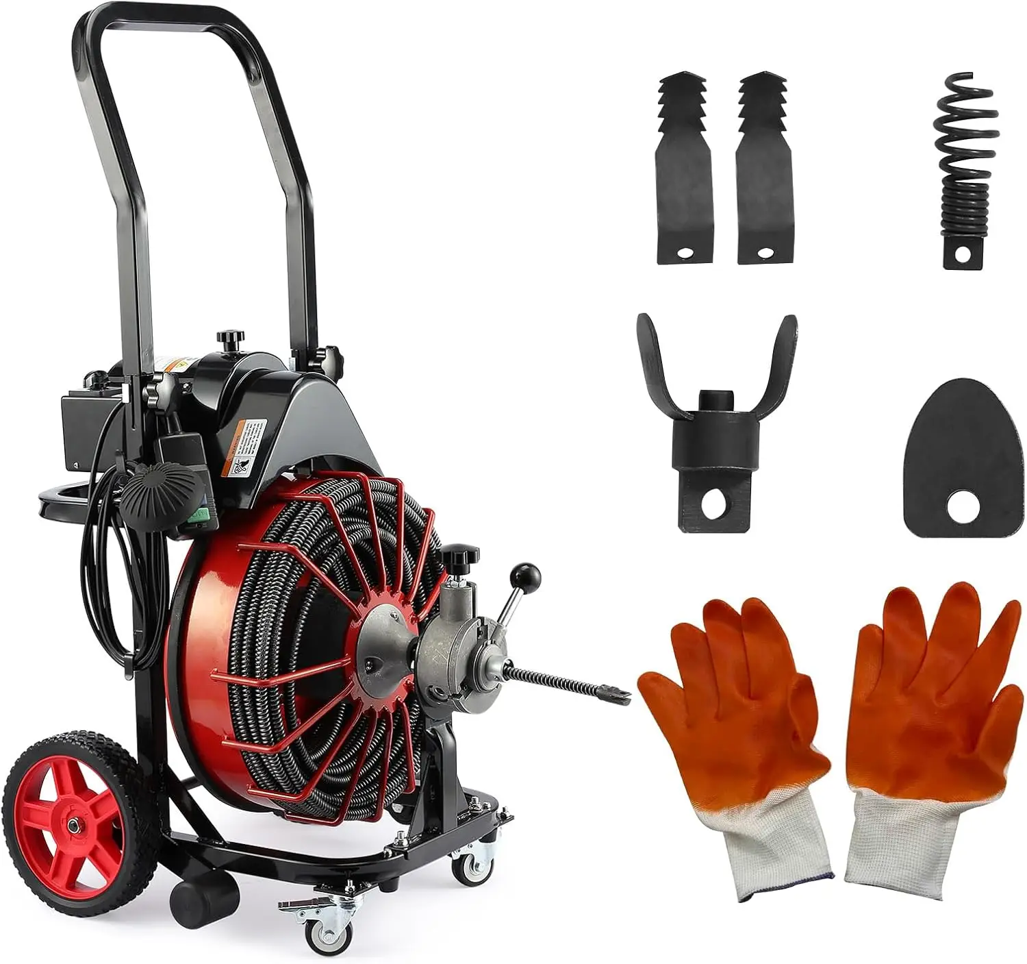 Drain Cleaner Machine 100 FT x 1 2 Inch 550W Portable Electric Drain Sewer Auger Cleaning Auto Feed with 4 Cutter Air
Drain Cleaner Machine 100 FT x 1 2 Inch 550W Portable Electric Drain Sewer Auger Cleaning Auto Feed with 4 Cutter Air