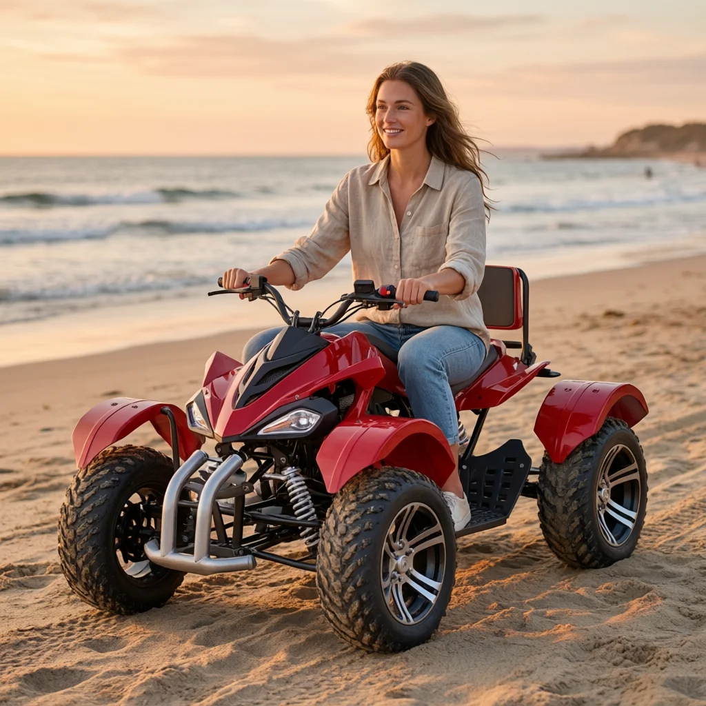 60V Electric ATV, 4-Wheel All-Terrain Quad Bike, Snowmobile for Adults, Beach Buggy, Off-Road Vehicle, Leisure Utility Cart
60V Electric ATV, 4-Wheel All-Terrain Quad Bike, Snowmobile for Adults, Beach Buggy, Off-Road Vehicle, Leisure Utility Cart