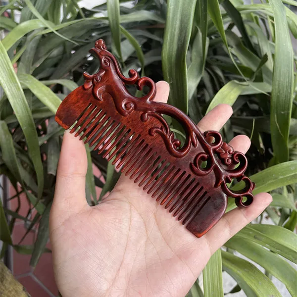 Hanfu headwear Natural Rhinoceros Horn Small Leaf Red Sandalwood Carved Wood Comb Retro Style Massage Comb Gifts with comb V2
Hanfu headwear Natural Rhinoceros Horn Small Leaf Red Sandalwood Carved Wood Comb Retro Style Massage Comb Gifts with comb V2