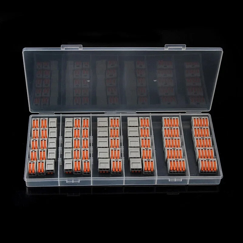 60pcs Lever Wire Connector for Quick Connection 2/3/5 Pin Wire Fast Compact Splicing Connector Compact Splice Insulated Terminal
60pcs Lever Wire Connector for Quick Connection 2/3/5 Pin Wire Fast Compact Splicing Connector Compact Splice Insulated Terminal