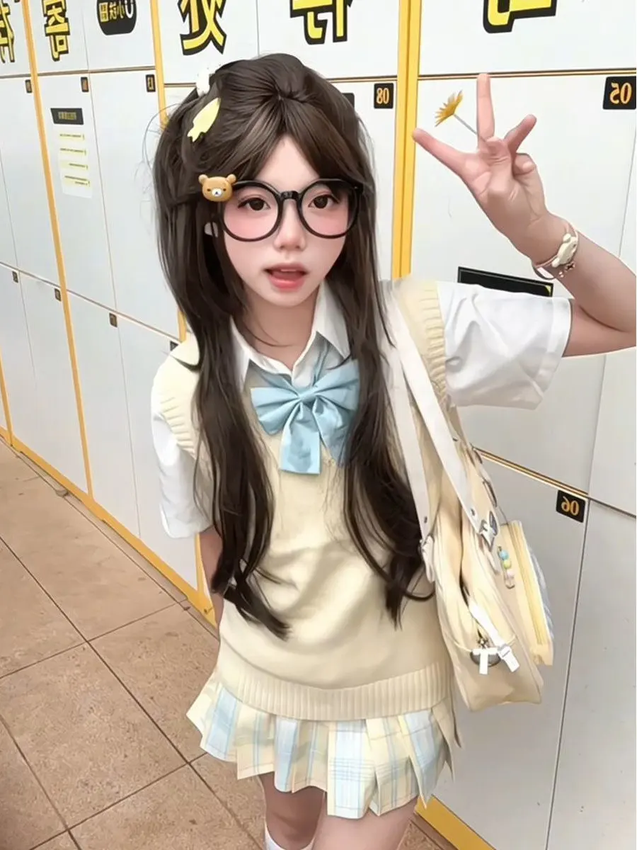 Original Jk Uniform School Style Vest Top Sweet Sister Set Jk Plaid Skirt Fashionable Ensemble for Young Women
Original Jk Uniform School Style Vest Top Sweet Sister Set Jk Plaid Skirt Fashionable Ensemble for Young Women