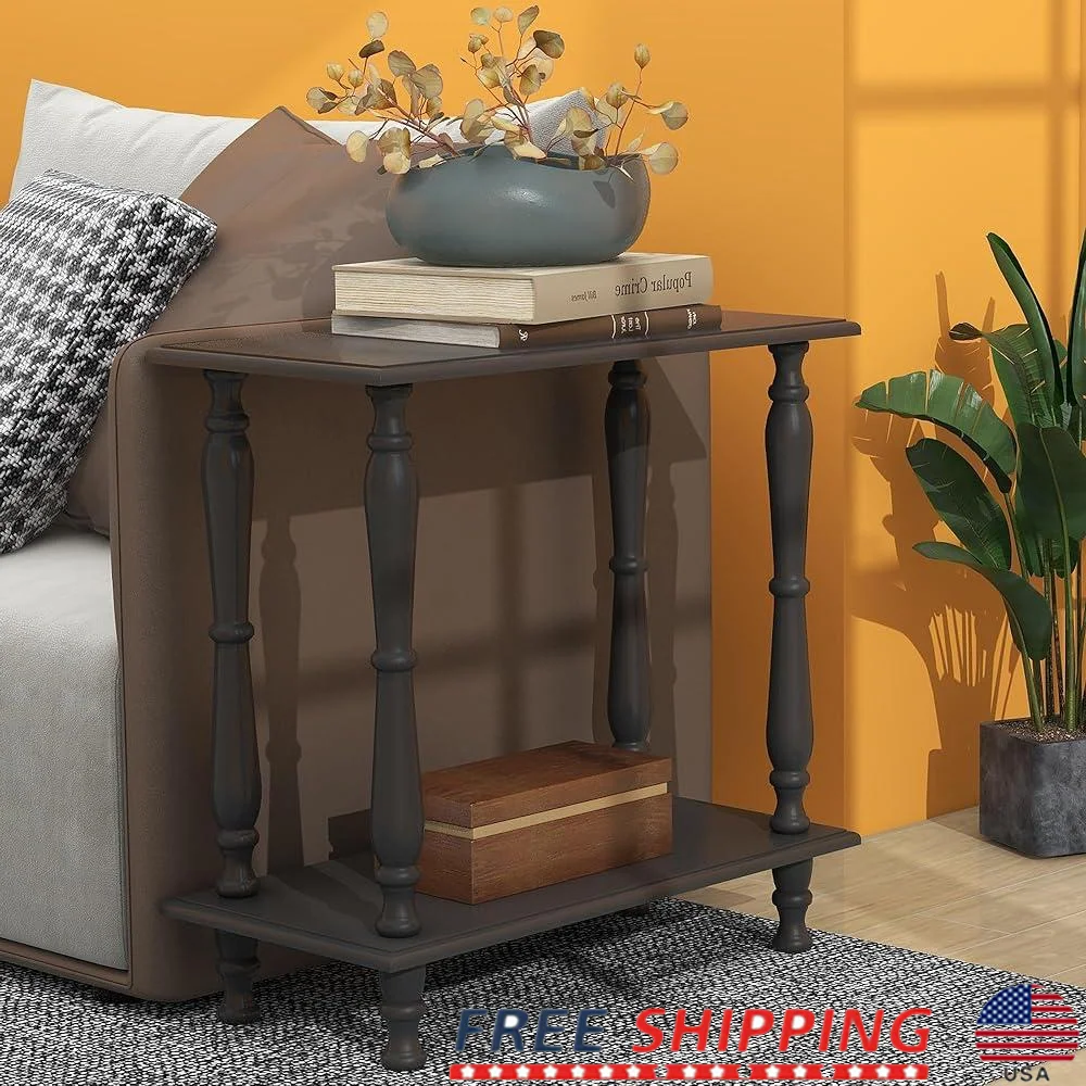 Narrow End Table Wooden Retro Side Table 2-Tier European Design Sofa Side Table Elegant Living Room Plant Stand Storage
Narrow End Table Wooden Retro Side Table 2-Tier European Design Sofa Side Table Elegant Living Room Plant Stand Storage