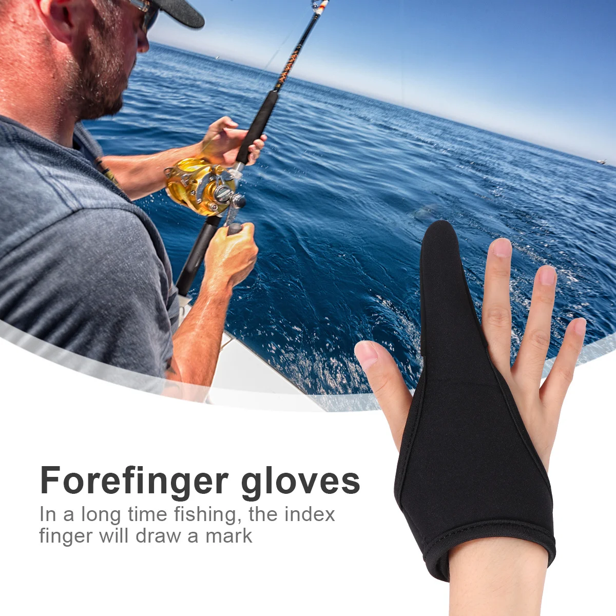 Single Finger Black Fishing Glove Index Finger Protector Skidproof Surfcasting Glove Outdoor Anti- Protection
Single Finger Black Fishing Glove Index Finger Protector Skidproof Surfcasting Glove Outdoor Anti- Protection