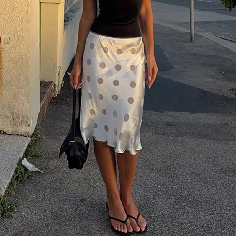 Tornova Elegant Satin Polka Dot Skirts for Women Fashion High Waist Mid-length Slim Skirt 2026 Summer Lady Commute Party Clothes
Tornova Elegant Satin Polka Dot Skirts for Women Fashion High Waist Mid-length Slim Skirt 2026 Summer Lady Commute Party Clothes