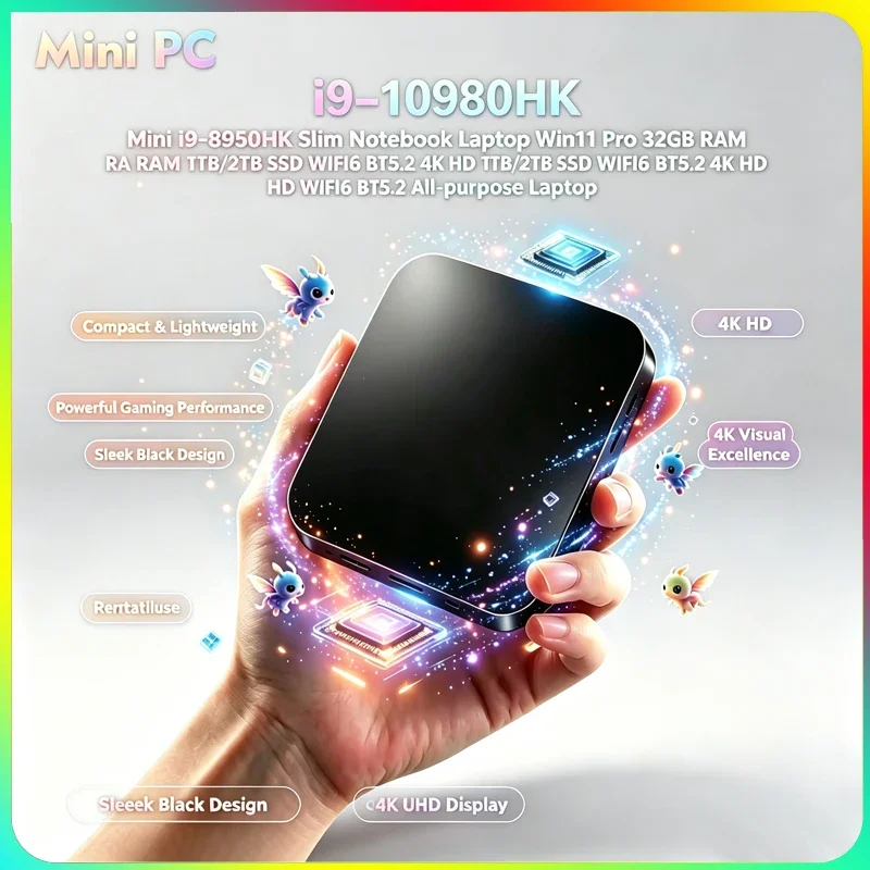 i9 10980HK Mini Laptop Win11 Pro 32GB RAM 1TB 2TB Large SSD 4K Display WiFi6 BT5.2 Gaming Home Office Notebook
i9 10980HK Mini Laptop Win11 Pro 32GB RAM 1TB 2TB Large SSD 4K Display WiFi6 BT5.2 Gaming Home Office Notebook