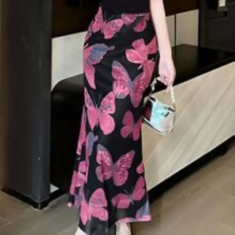 Elegant Women's Black Butterfly Mesh Casual Long Skirt High Waist Curvy Mermaid Skirts Basic 2025 Spring Summer Fashion Office
Elegant Women's Black Butterfly Mesh Casual Long Skirt High Waist Curvy Mermaid Skirts Basic 2025 Spring Summer Fashion Office