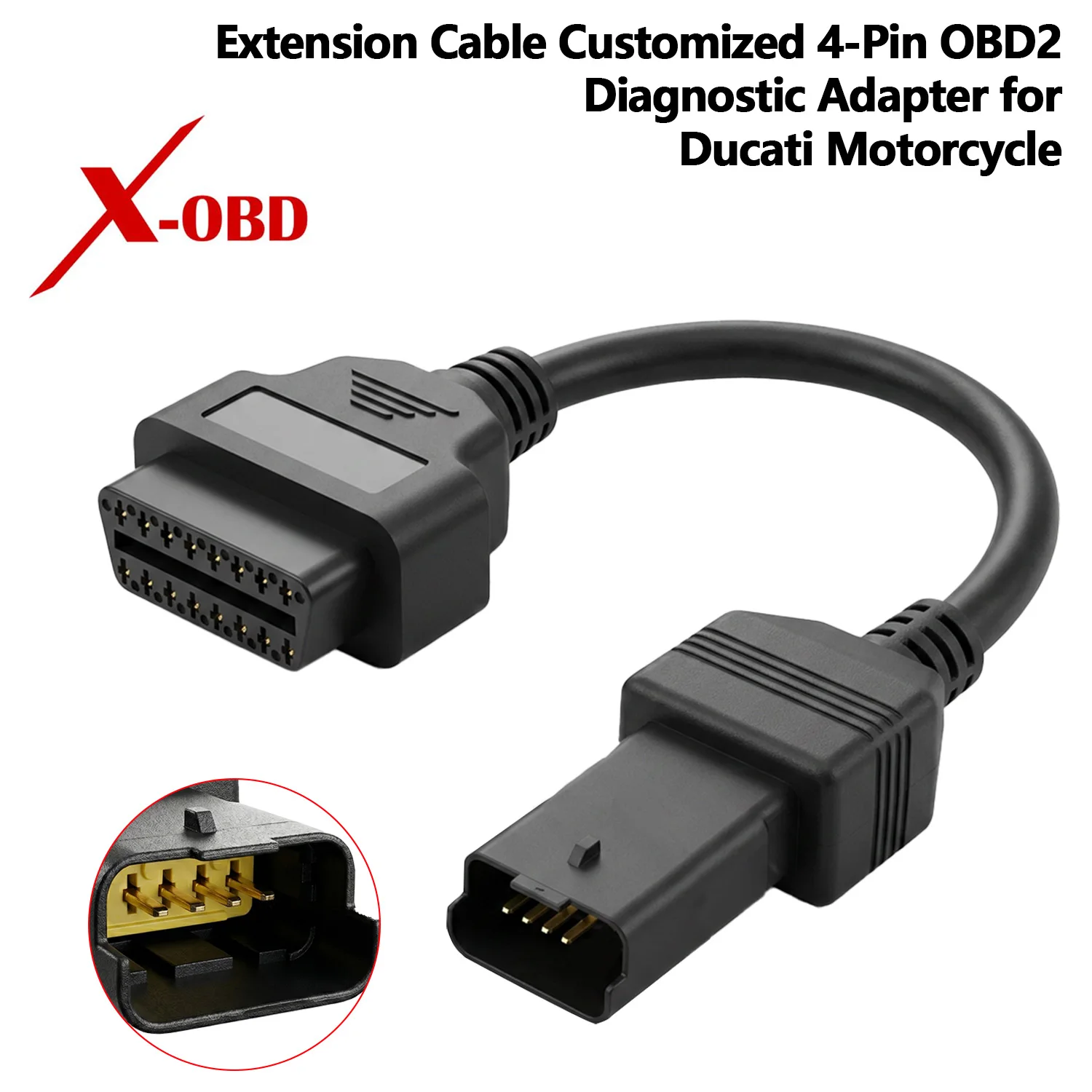 4-Pin OBD2 Diagnostic Adapter for Ducati Monster Panigale Diavel Multistrada–DDA to OBD2 Scanner Cable–Read Clear Fault Codes
4-Pin OBD2 Diagnostic Adapter for Ducati Monster Panigale Diavel Multistrada–DDA to OBD2 Scanner Cable–Read Clear Fault Codes