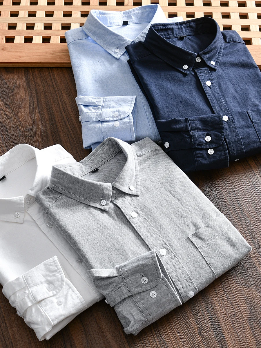 Premium Cotton Oxford Fabric Long Sleeve Casual Shirt for Men Fashionable Urban Basic Style Breathable Moisture Wicking
Premium Cotton Oxford Fabric Long Sleeve Casual Shirt for Men Fashionable Urban Basic Style Breathable Moisture Wicking