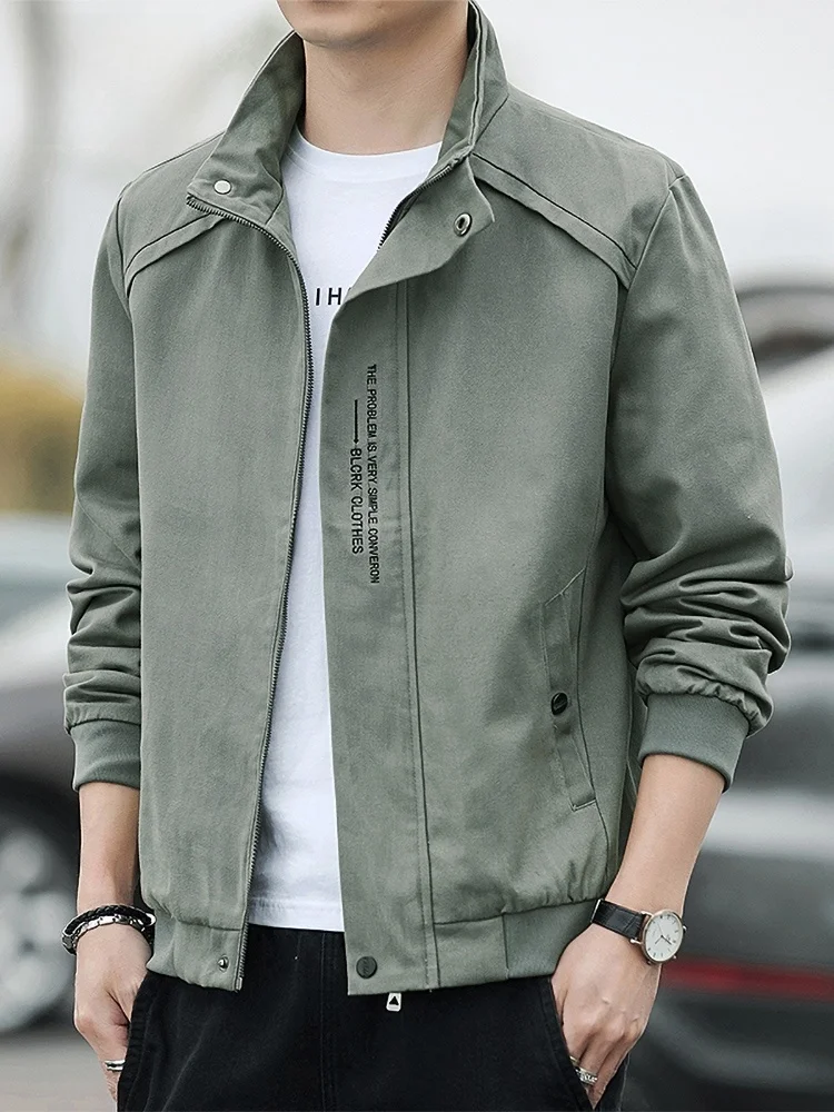 Мужская куртка из чистого хлопка с воротником-стойкой, модная осенне-зимняя верхняя одежда, облегающая молодежная длинная застежка-молния
Мужская куртка из чистого хлопка с воротником-стойкой, модная осенне-зимняя верхняя одежда, облегающая молодежная длинная застежка-молния