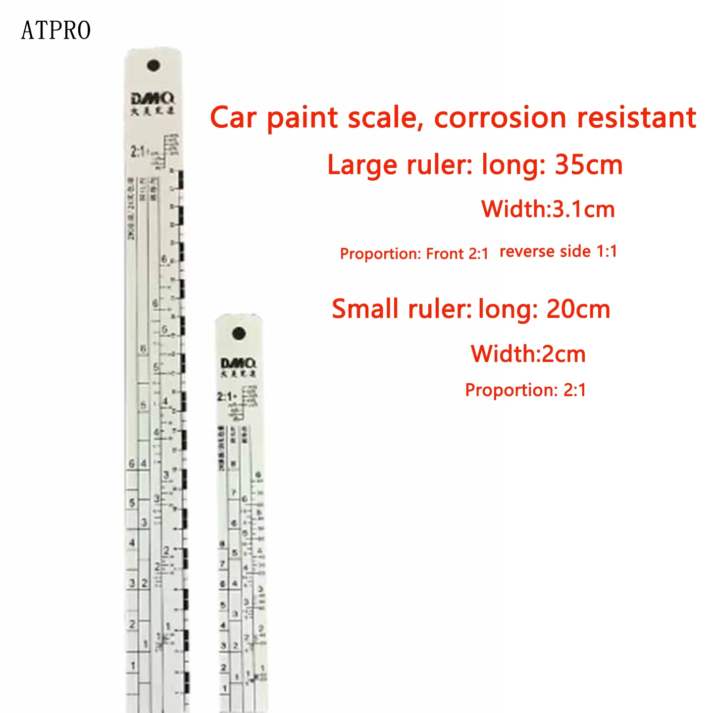 ATPRO Light Speed Paint Scale, Automotive Paint Mixing Tool, Color Matching Ruler 3:1, Corrosion Resistant 2:1
ATPRO Light Speed Paint Scale, Automotive Paint Mixing Tool, Color Matching Ruler 3:1, Corrosion Resistant 2:1