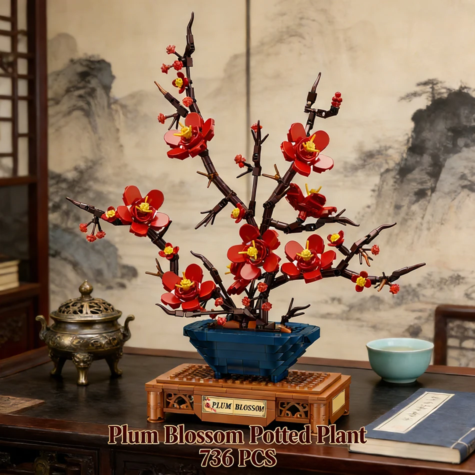 Классический китайский стиль, сливовый бонсай, строительные блоки, реалистичный цветок, горшечное растение, сделай сам, кирпичи, игрушки, украшения для детей, подарок
Классический китайский стиль, сливовый бонсай, строительные блоки, реалистичный цветок, горшечное растение, сделай сам, кирпичи, игрушки, украшения для детей, подарок