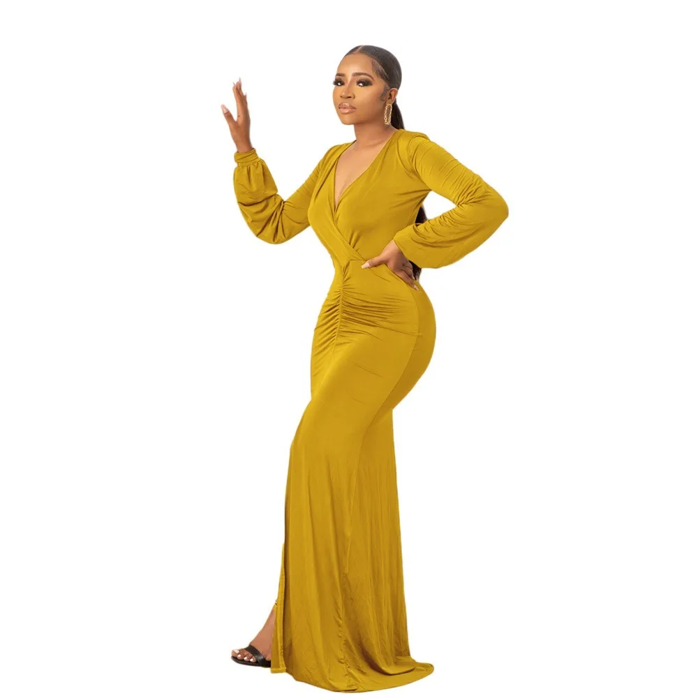 African Mermaid Dress Women V Neck Empire Robes 2023 Autumn New Fashion Solid Elegant Sexy Party Long African Maxi Dress Vestido
African Mermaid Dress Women V Neck Empire Robes 2023 Autumn New Fashion Solid Elegant Sexy Party Long African Maxi Dress Vestido