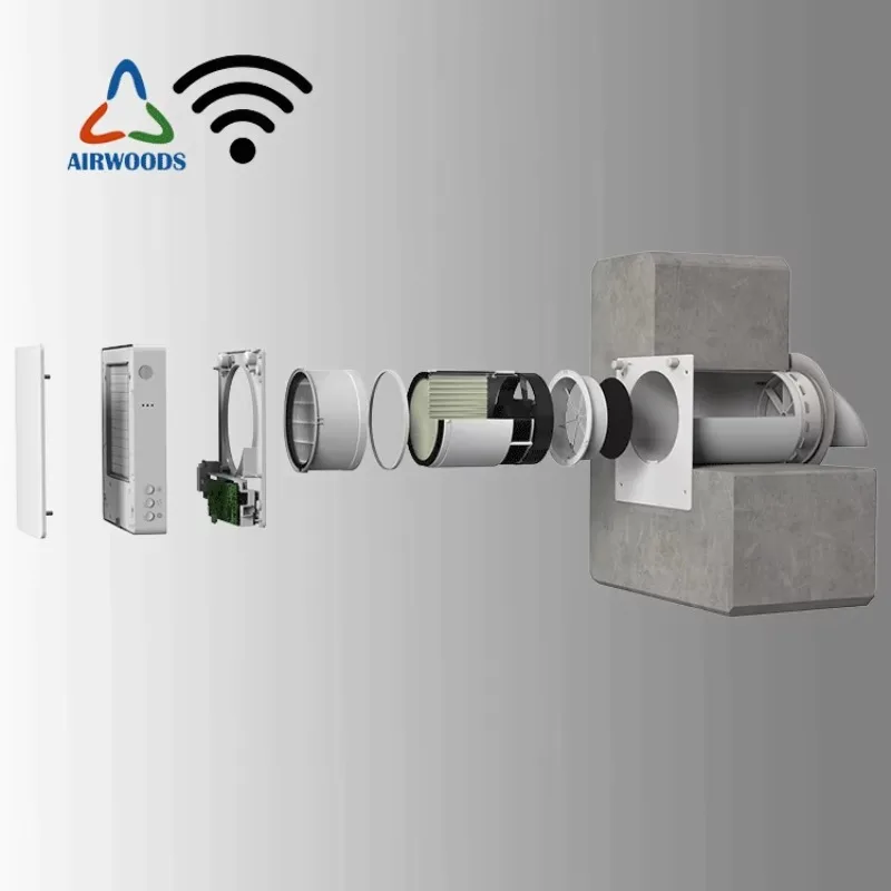 Airwoods Wall Mounted ERV Ductless Installation Decentralized Erv Ventilation Air Recuperator
Airwoods Wall Mounted ERV Ductless Installation Decentralized Erv Ventilation Air Recuperator