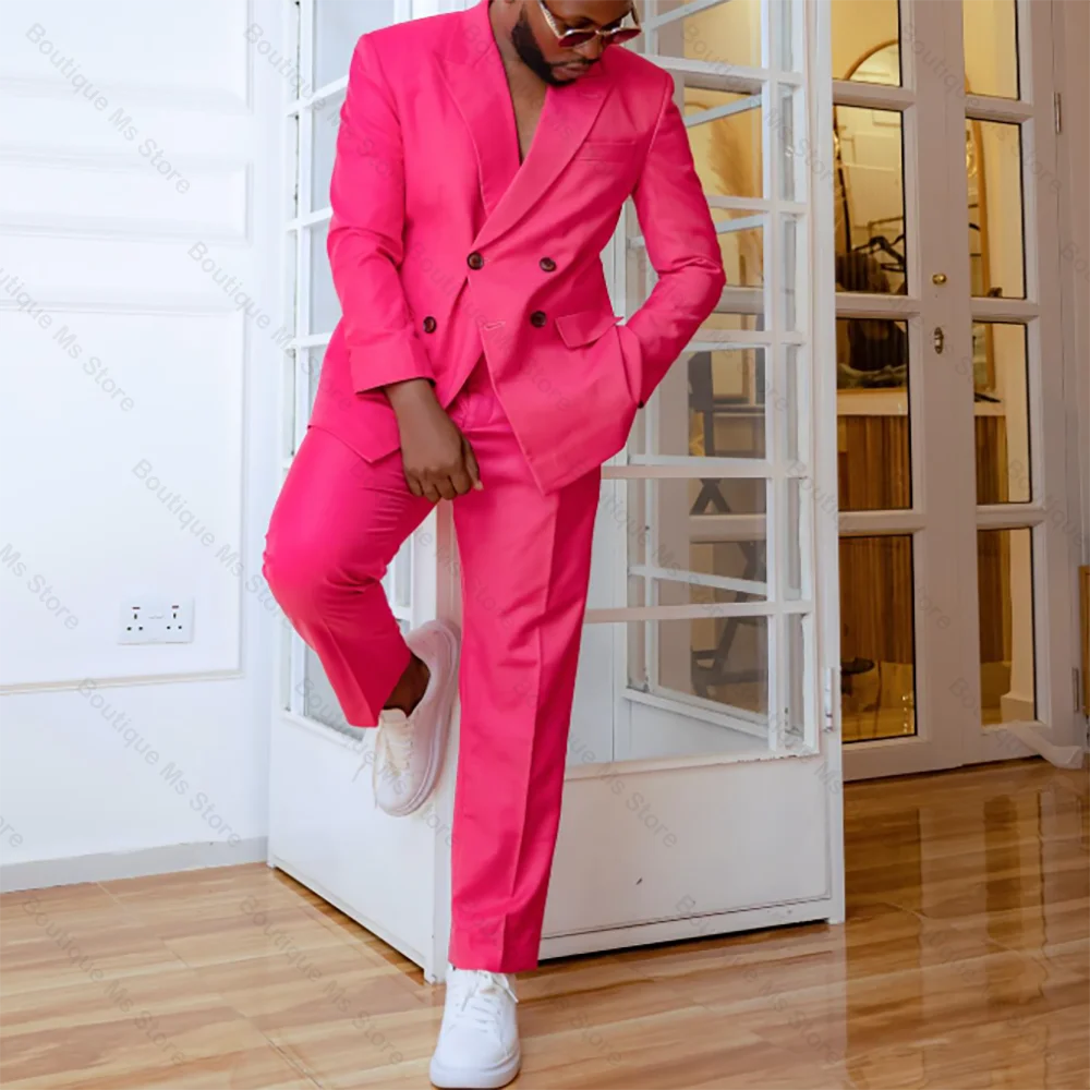 Rose Pink Double Breasted Men Suit Two Pieces(Jacket+Pants) Outfits Casual Party Prom Wedding Set
Rose Pink Double Breasted Men Suit Two Pieces(Jacket+Pants) Outfits Casual Party Prom Wedding Set