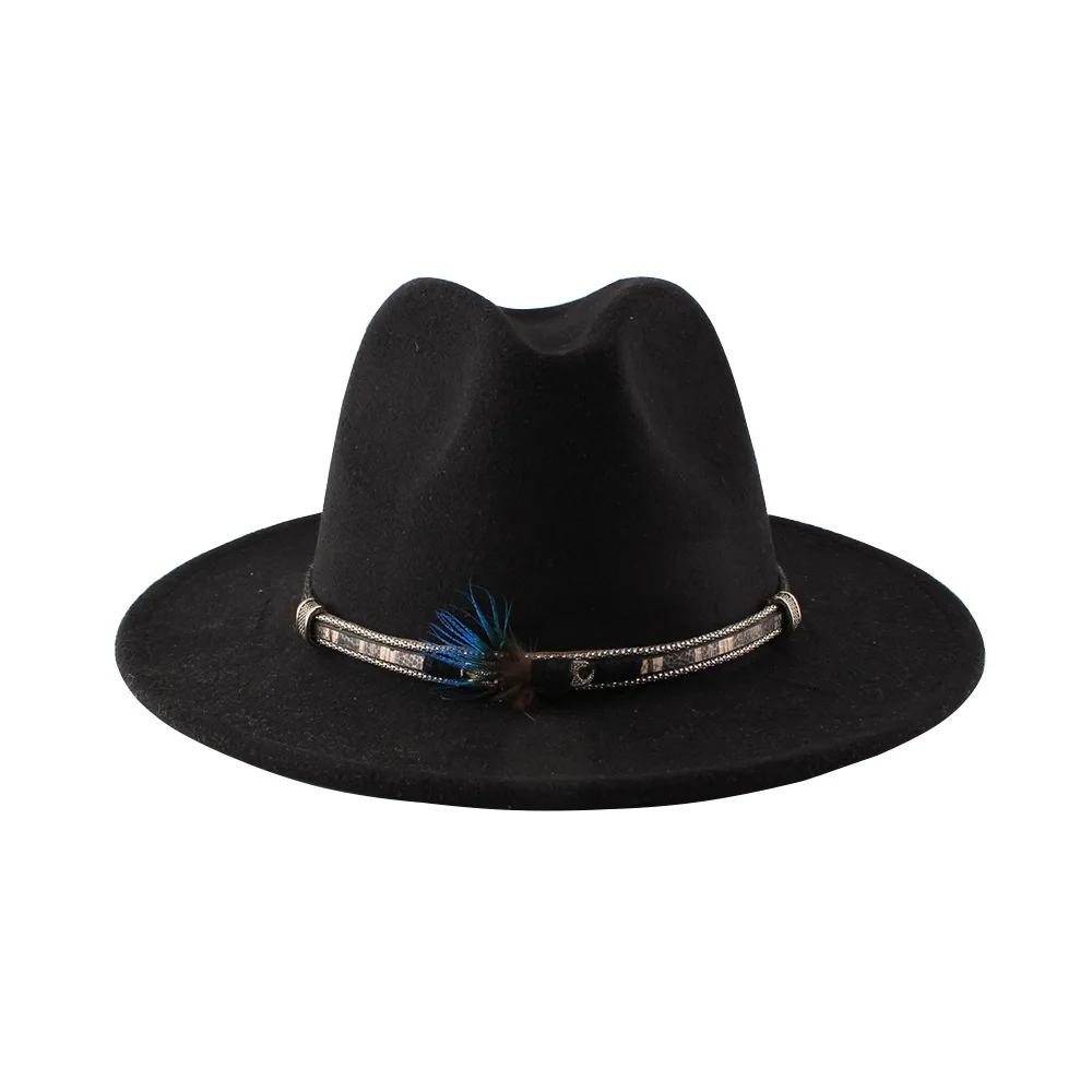 autumn and winter new feather hats, foreign trade British woolen jazz top hats, cross-border fashion versatile felt hats
autumn and winter new feather hats, foreign trade British woolen jazz top hats, cross-border fashion versatile felt hats