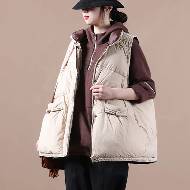 2022 Winter Warm Loose Down Waistcoat Women Light Thin White Duck Down Vest Parkas Female Short Sleeveless Oversize Tank Jacket
2022 Winter Warm Loose Down Waistcoat Women Light Thin White Duck Down Vest Parkas Female Short Sleeveless Oversize Tank Jacket