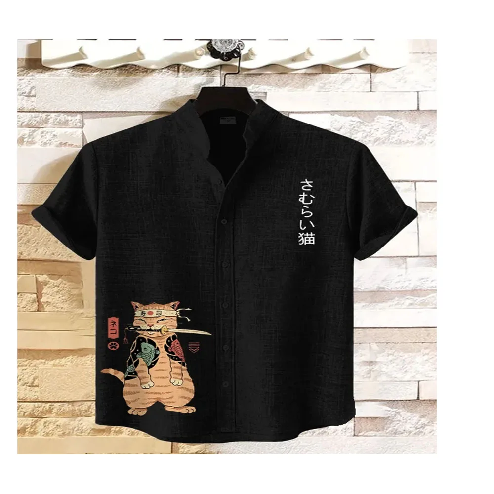Men's Mysterious Cat Assassin Printing Casual Fashionable Line Short Sleeve Shirt 2025
Men's Mysterious Cat Assassin Printing Casual Fashionable Line Short Sleeve Shirt 2025
