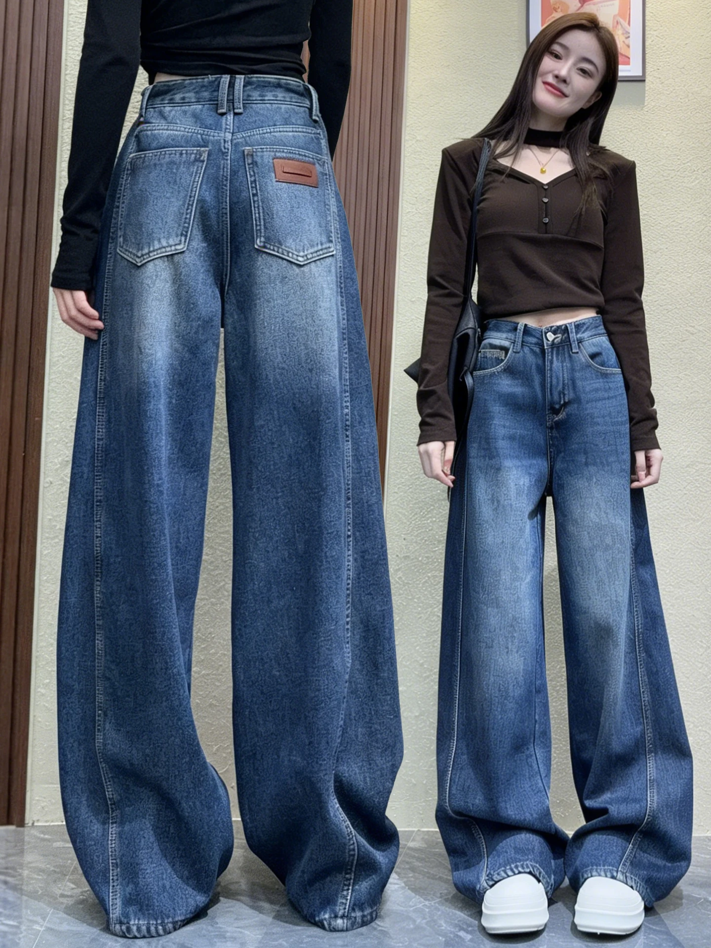 Slim Fit High Waist Wide Leg Denim Jeans Women's Spring Autumn 2026 New Retro Loose Straight Tube Pants Casual Style
Slim Fit High Waist Wide Leg Denim Jeans Women's Spring Autumn 2026 New Retro Loose Straight Tube Pants Casual Style