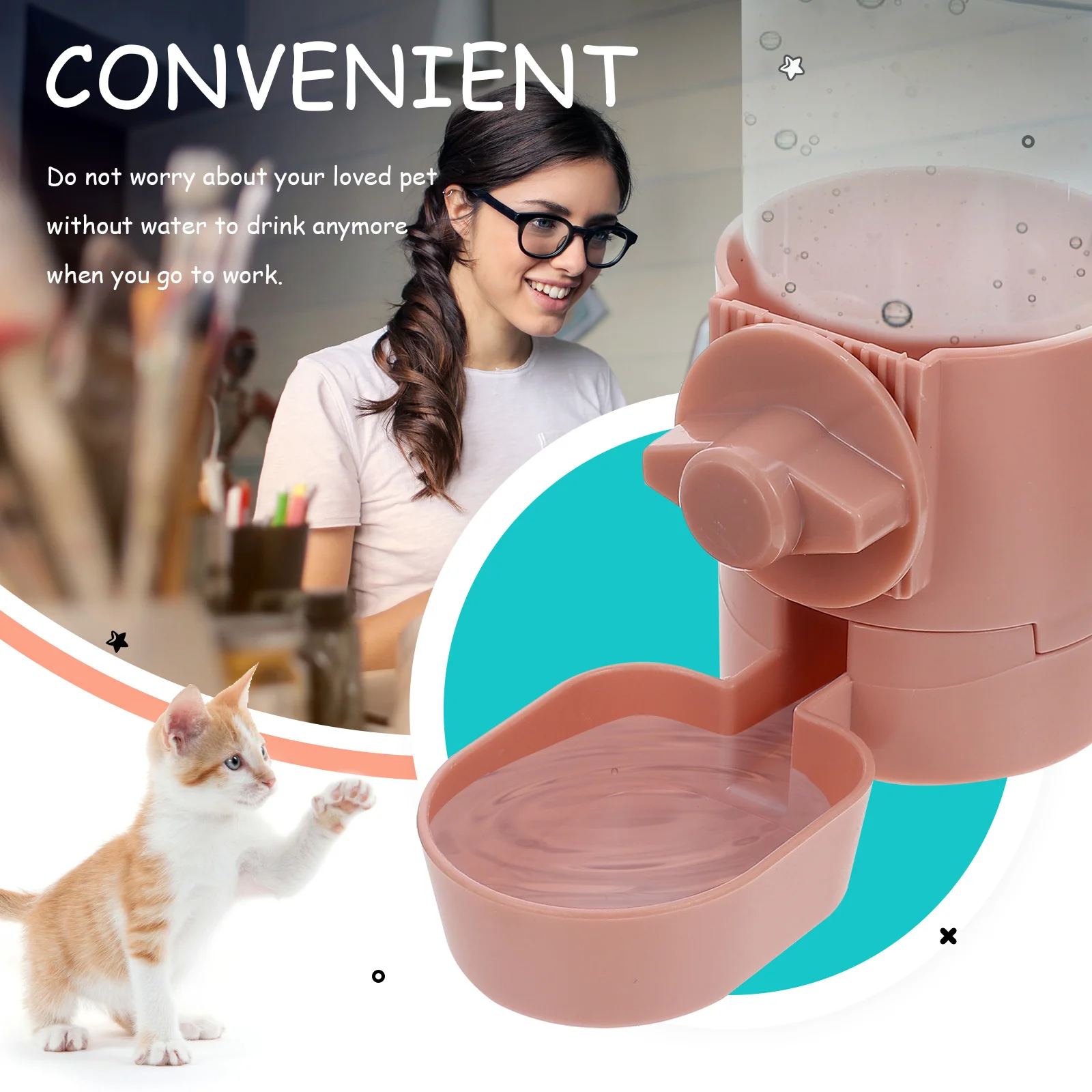 Automatic Pet Waterer For Cats Dogs, Large Capacity Hanging Water Feeder Bottle, Durable Dog Cat Water Dispenser Bowl
Automatic Pet Waterer For Cats Dogs, Large Capacity Hanging Water Feeder Bottle, Durable Dog Cat Water Dispenser Bowl