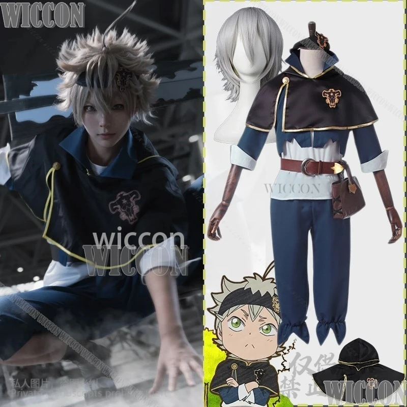 Hot Anime Black Clovver Cosplay Asta Magic Cloak Cape Battle Uniform Top Pants Wig Man Halloween Christmas Outfit Cos Customized
Hot Anime Black Clovver Cosplay Asta Magic Cloak Cape Battle Uniform Top Pants Wig Man Halloween Christmas Outfit Cos Customized
