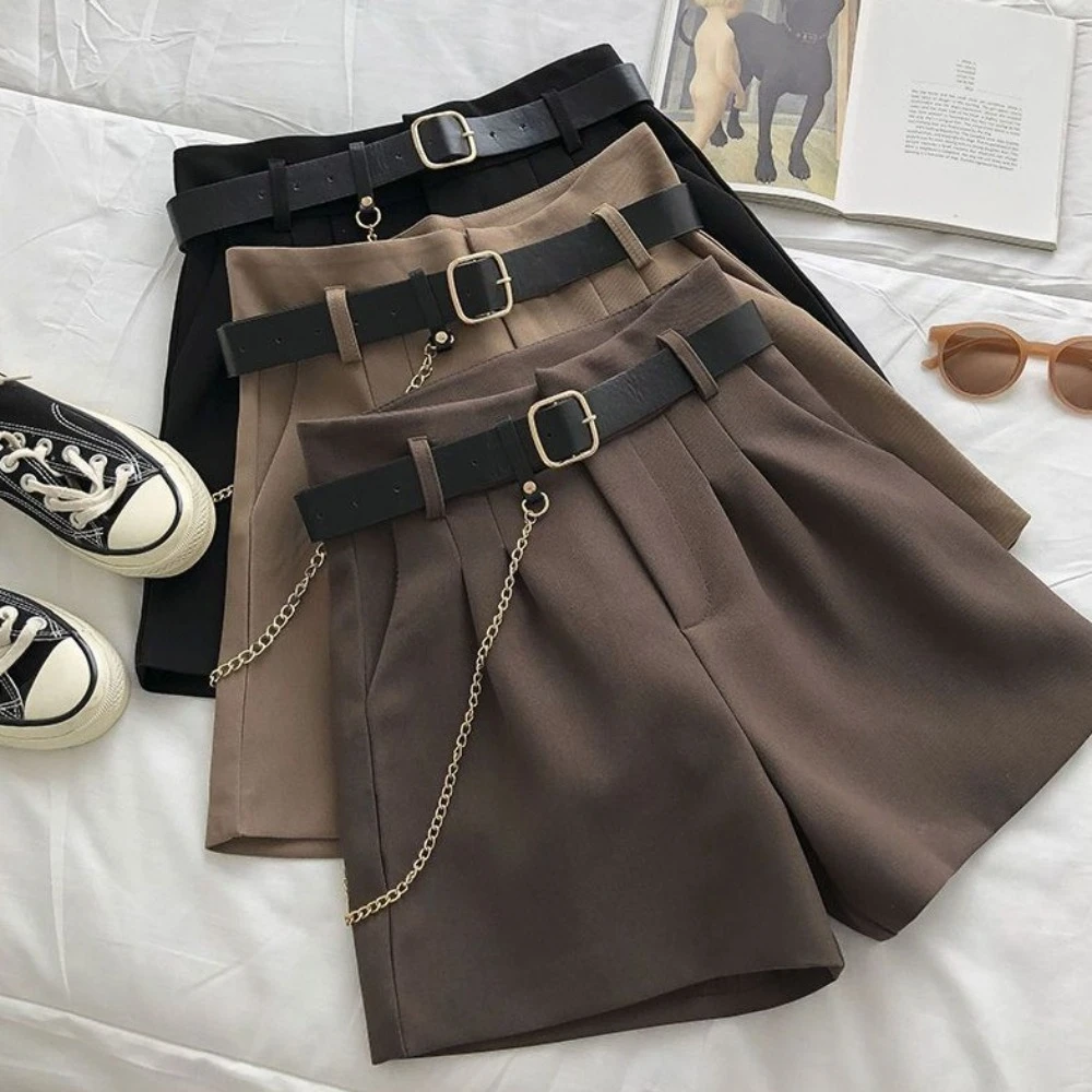 Chic High Waist A-line Suit Shorts Wide Leg With Pocket Slim Suit Shorts Streetwear Trousers All-match Solid Hot Pants Girls
Chic High Waist A-line Suit Shorts Wide Leg With Pocket Slim Suit Shorts Streetwear Trousers All-match Solid Hot Pants Girls