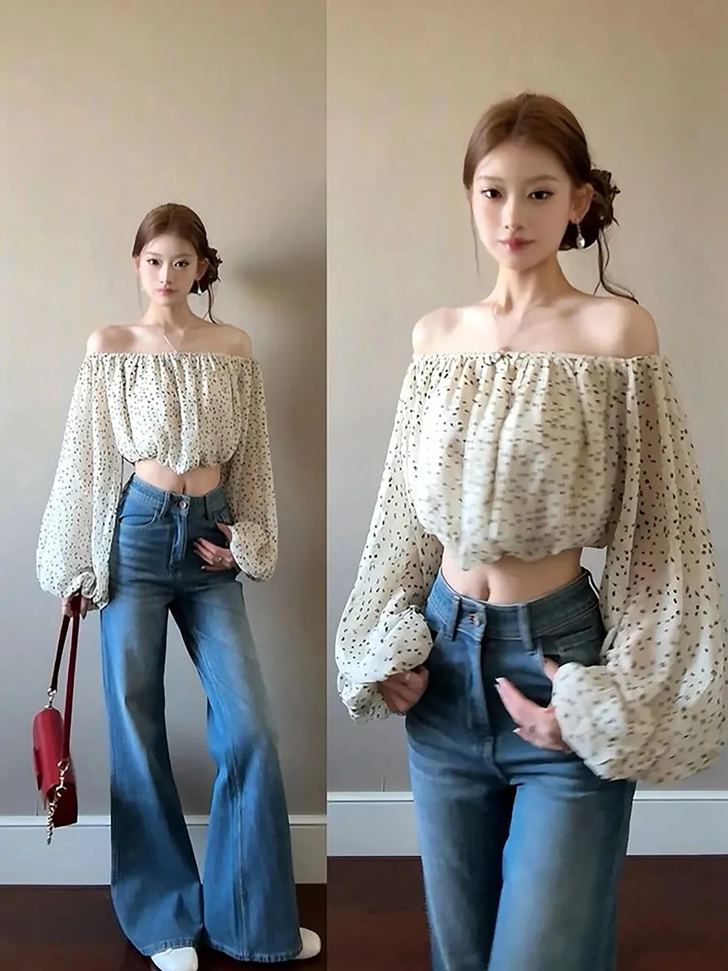 Cherries Color Shirt Women's Short Length 2026 Summer New Style One Shoulder Design Sexy Top French Style Loose Fit Long Sleeve
Cherries Color Shirt Women's Short Length 2026 Summer New Style One Shoulder Design Sexy Top French Style Loose Fit Long Sleeve