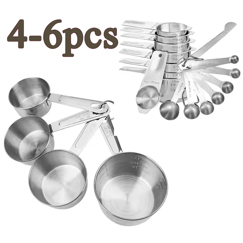 4/6PCS Deluxe Premium Stackable Measuring Tools - Stainless Steel for Coffee, Baking & Cooking spoon, flour multipurpose
4/6PCS Deluxe Premium Stackable Measuring Tools - Stainless Steel for Coffee, Baking & Cooking spoon, flour multipurpose