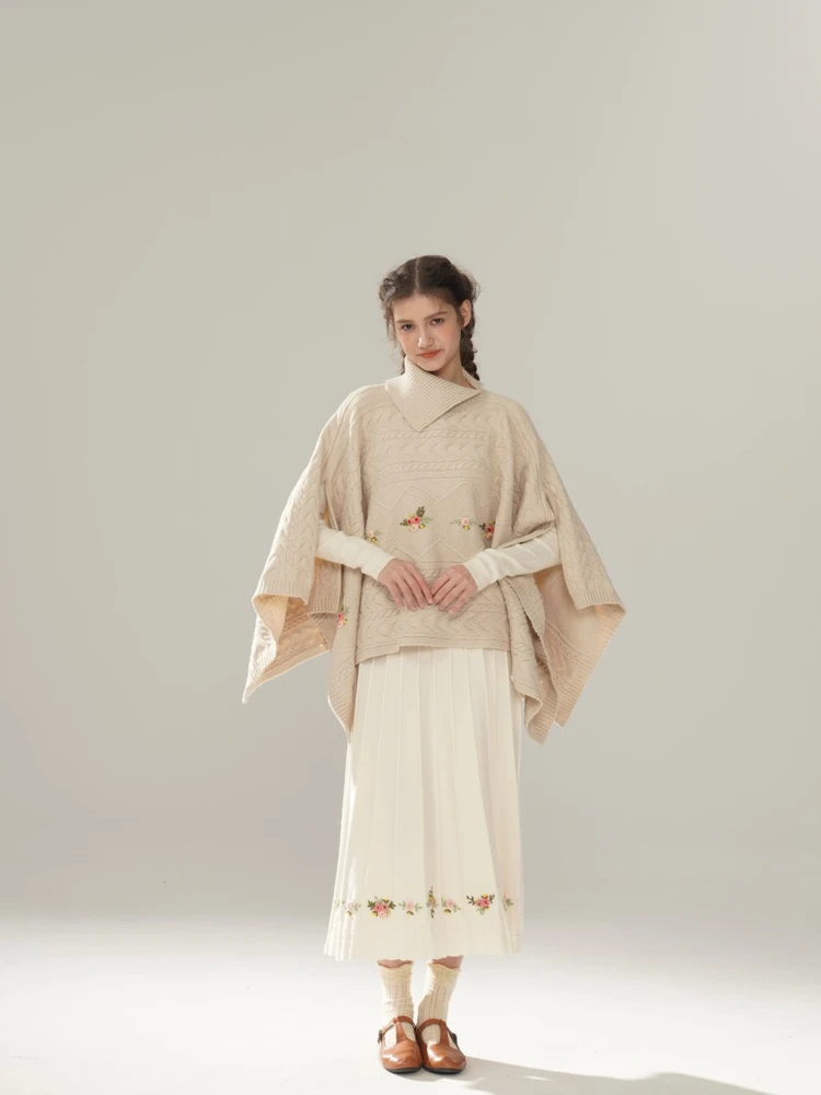 Hand Embroidered Small Rose 3D Knitted Cowl Ne Forest Girl Sle Sweater French Sle Loose Fit Women's Online Exclusive
Hand Embroidered Small Rose 3D Knitted Cowl Ne Forest Girl Sle Sweater French Sle Loose Fit Women's Online Exclusive