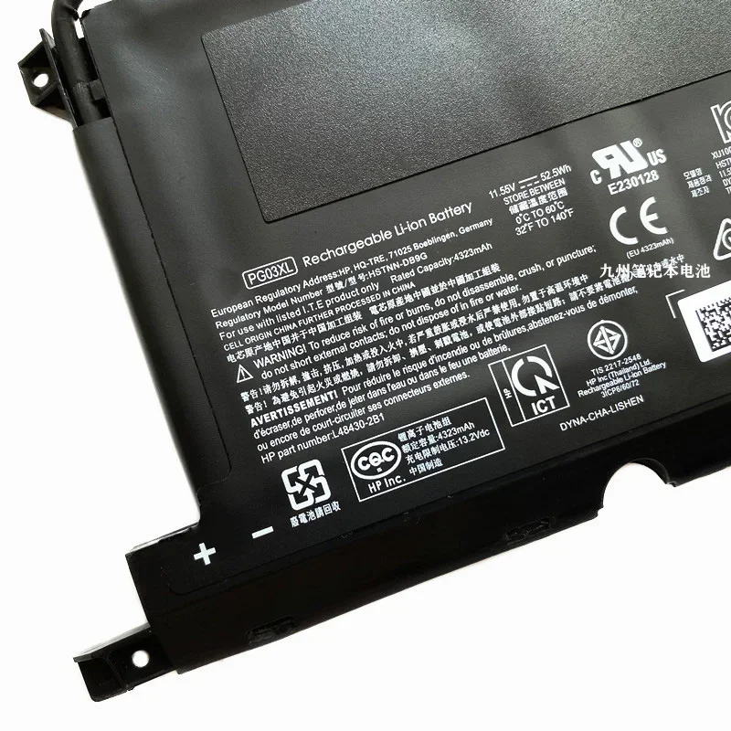Аккумулятор PG03XL HSTNN-DB9G L48495-005 для HP Pavilion15-DK 15-dk0125TX 831758-005 831532-422
Аккумулятор PG03XL HSTNN-DB9G L48495-005 для HP Pavilion15-DK 15-dk0125TX 831758-005 831532-422