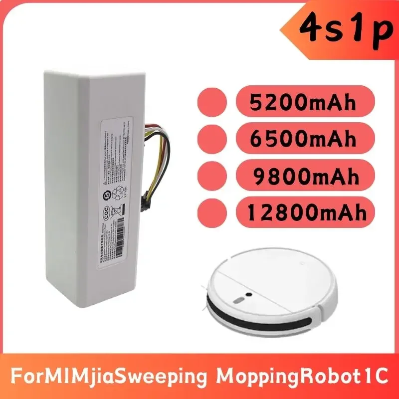 14.4V 12800mah P1904-4S1P-MM Battery For Xiaomi Mijia 1C STYTJ01ZHM Robot Vacuum Mop Cleaner Accessories Parts
14.4V 12800mah P1904-4S1P-MM Battery For Xiaomi Mijia 1C STYTJ01ZHM Robot Vacuum Mop Cleaner Accessories Parts