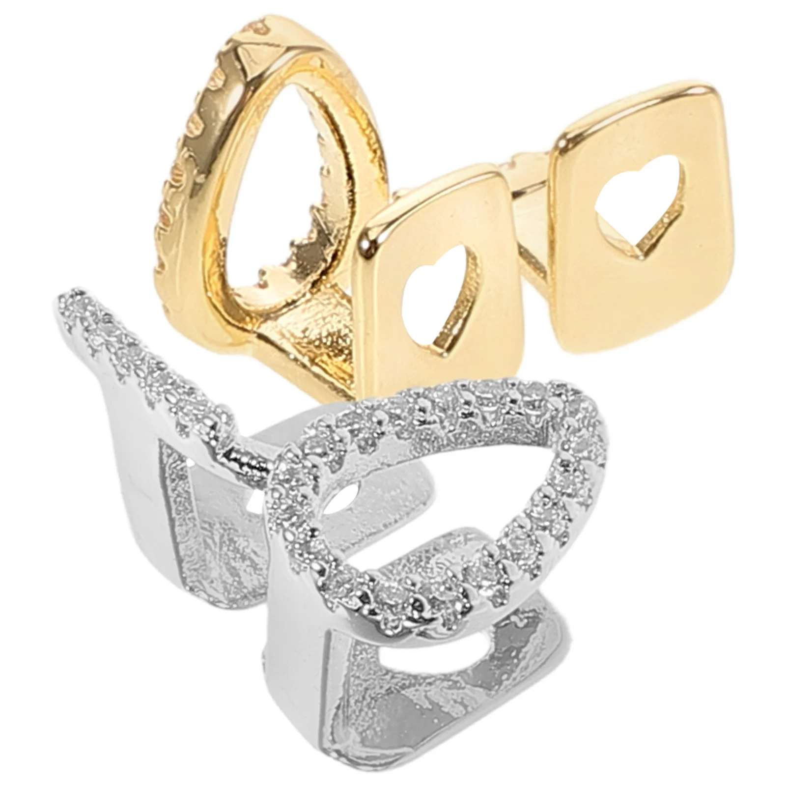 2 Pcs Love Hollow Gold Braces Versatile Jewelry Fake Food Full Men Halloween Individual
2 Pcs Love Hollow Gold Braces Versatile Jewelry Fake Food Full Men Halloween Individual