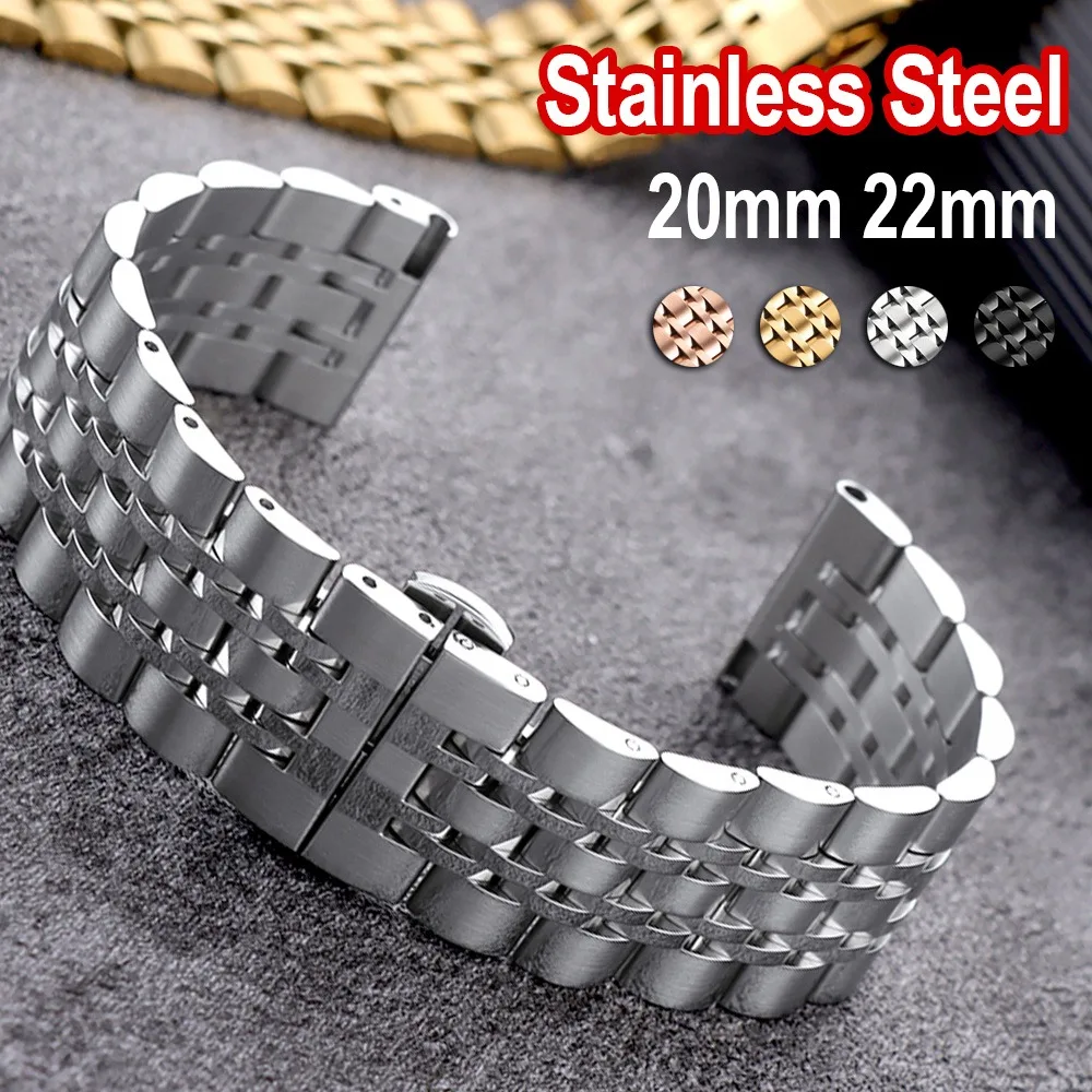 Metal Strap 20mm 22mm Solid Stainless Steel Watch Band for Tissot for Citizen Quick Release Butterfly Buckle Wristban for Omega
Metal Strap 20mm 22mm Solid Stainless Steel Watch Band for Tissot for Citizen Quick Release Butterfly Buckle Wristban for Omega