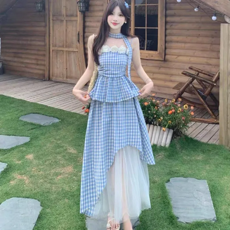 Sling Women's Two Skirt Piece Set Promotion Y2k Clothes New in The Same Full Function Matching Co Ord Sets Plaid Female Outfits
Sling Women's Two Skirt Piece Set Promotion Y2k Clothes New in The Same Full Function Matching Co Ord Sets Plaid Female Outfits