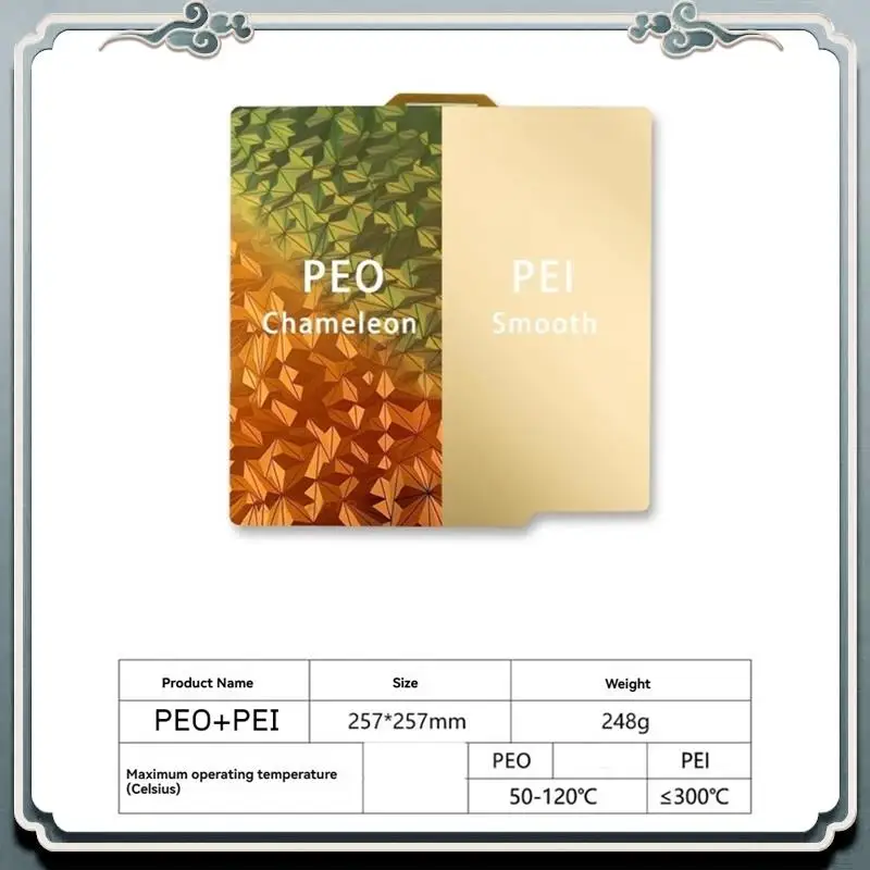 Премиум для сборки пластины для Bambu Lab P1P/P1S PEO PEI Лист 257X257 мм Текстура кровати Двусторонняя пружинная сталь для 3D-принтера Lab P1
Премиум для сборки пластины для Bambu Lab P1P/P1S PEO PEI Лист 257X257 мм Текстура кровати Двусторонняя пружинная сталь для 3D-принтера Lab P1