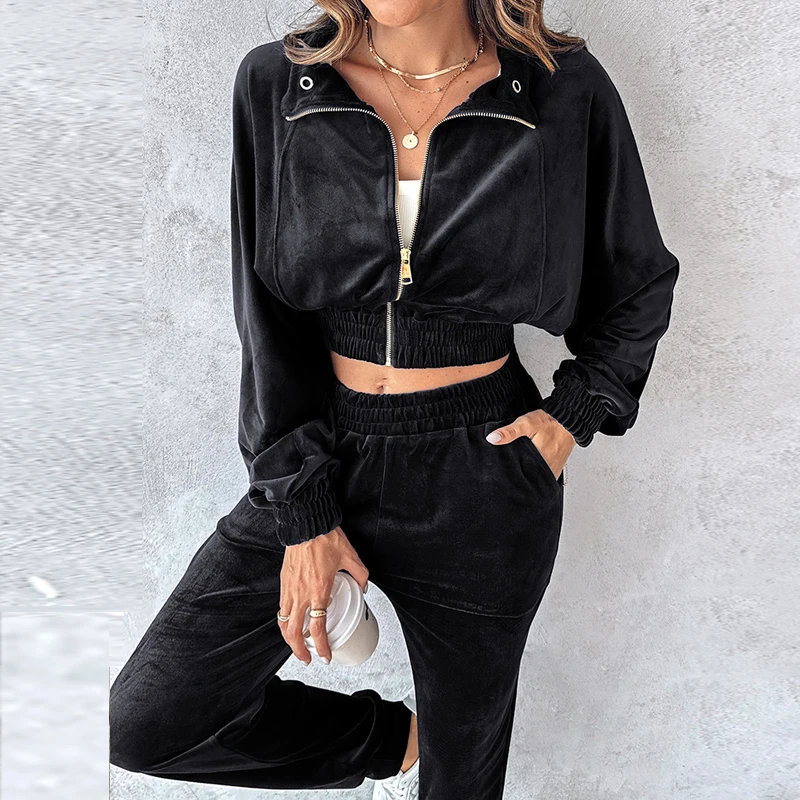 Women Winter Velvet Suit 2024 Autumn Long Sleeve Zipper Sweatshirts & Legging Set Autumn Two Piece Group Of Pants Tracksuit
Women Winter Velvet Suit 2024 Autumn Long Sleeve Zipper Sweatshirts & Legging Set Autumn Two Piece Group Of Pants Tracksuit