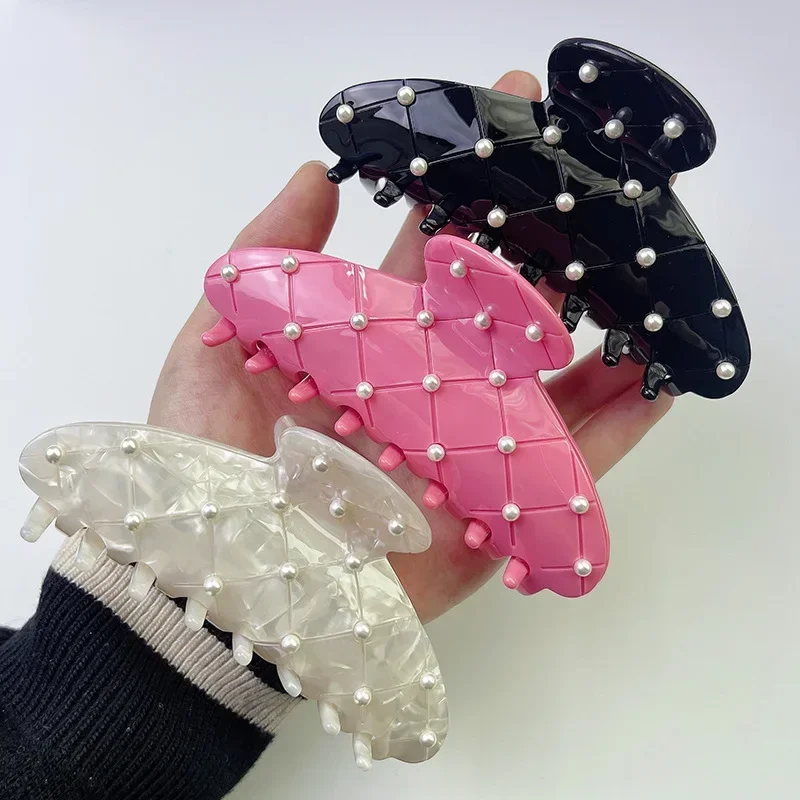 DuoShang Sweet Double Sided Pearls Large Acetate Hair Claw Light Luxury Claw Clip Crab Hair Clip for Women Girl Hair Accessories
DuoShang Sweet Double Sided Pearls Large Acetate Hair Claw Light Luxury Claw Clip Crab Hair Clip for Women Girl Hair Accessories