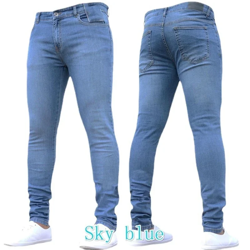 Pop Men's Jeans Stretch Slim Fit Trousers Streetwear Colthing Classical Casual Pants Skinny Zipper Denim Designer Clothes Black
Pop Men's Jeans Stretch Slim Fit Trousers Streetwear Colthing Classical Casual Pants Skinny Zipper Denim Designer Clothes Black