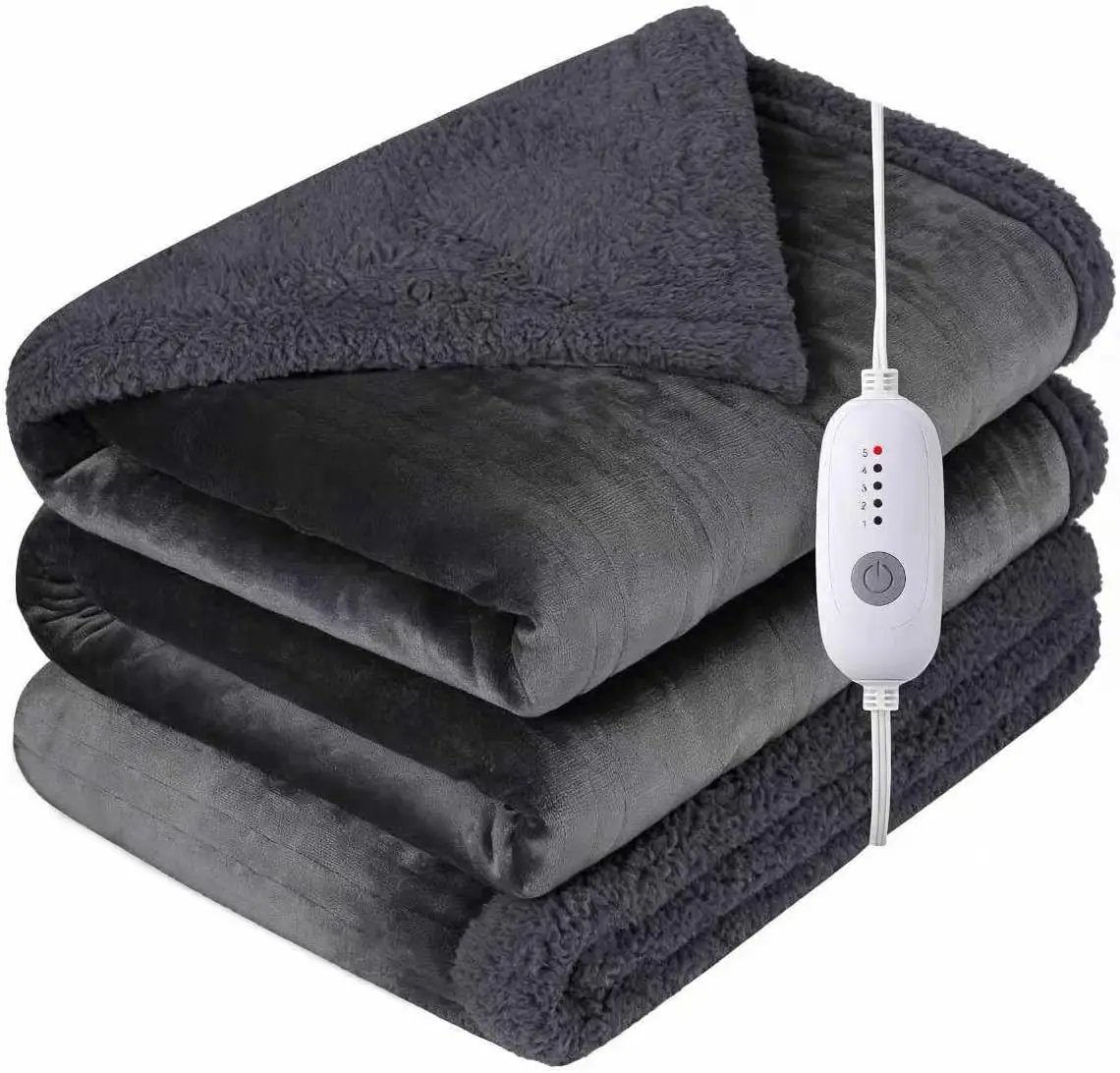 72"x84" Full Electric Heated Blanket - 5 Heat Settings, 10H Auto-Off, Microplush & Sherpa, Machine Washable, Dark Gray
72"x84" Full Electric Heated Blanket - 5 Heat Settings, 10H Auto-Off, Microplush & Sherpa, Machine Washable, Dark Gray