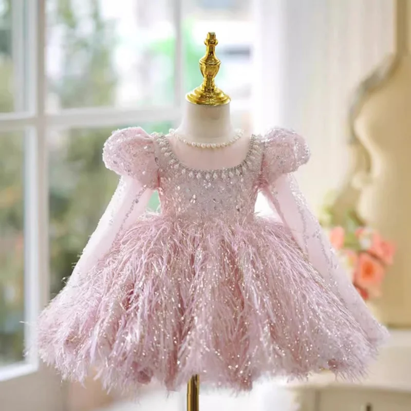 Girls' Host Dress High-End Children's Princess Dress Pink Flower Girl Wedding Little Girl Birthday Piano Performance Dress
Girls' Host Dress High-End Children's Princess Dress Pink Flower Girl Wedding Little Girl Birthday Piano Performance Dress