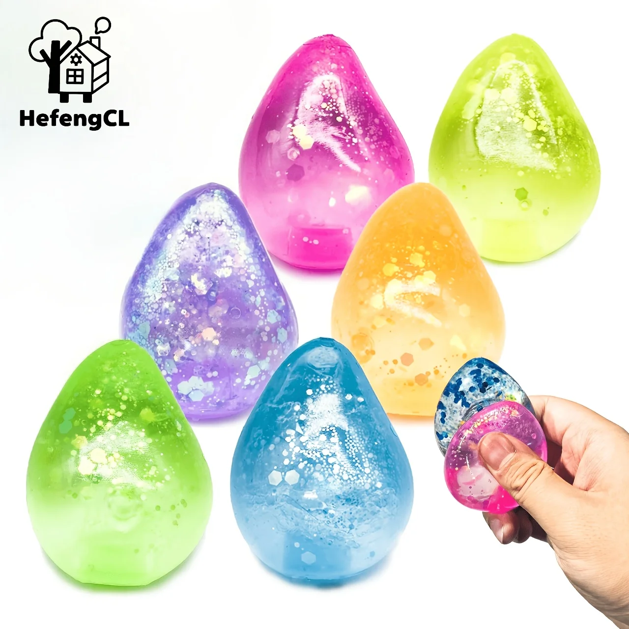 (HefengCL)Colorful Water Drop Shiny TPR Squishy Toys, Anxiety Relief, Party & Classroom Gifts
(HefengCL)Colorful Water Drop Shiny TPR Squishy Toys, Anxiety Relief, Party & Classroom Gifts