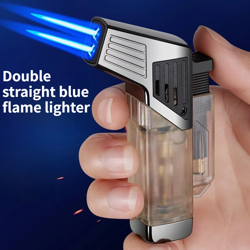 New High Power Double Direct Spray Cigar Lighter Outdoor Portable Windproof Simple Lighter Cigarette Accessories
New High Power Double Direct Spray Cigar Lighter Outdoor Portable Windproof Simple Lighter Cigarette Accessories